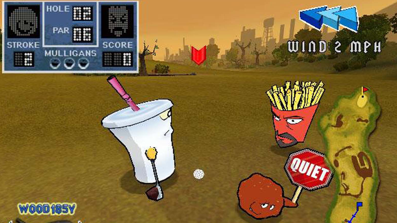 Illustration for article titled Aqua Teen Hunger Force Zombie Ninja Pro-Am Is A Weird Golf Game